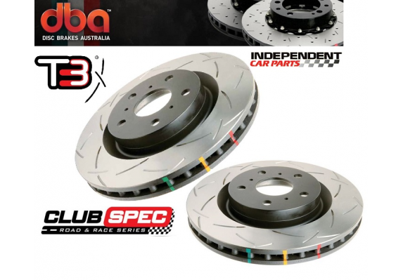 DBA T3 FRONT SLOTTED ROTORS 